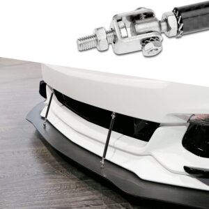 AVX-T210423-8 Set 2 Tije din Aluminiu reglabile pentru Consolidare Spoiler, lungime 20cm, IMITATIE CARBON