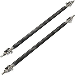 AVX-T210423-8 Set 2 Tije din Aluminiu reglabile pentru Consolidare Spoiler, lungime 20cm, IMITATIE CARBON