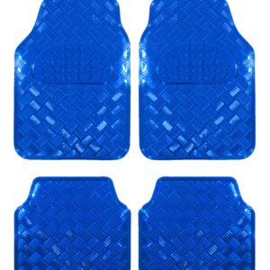 Covorase Auto Universale, model Diamond, culoare Crom Albastru