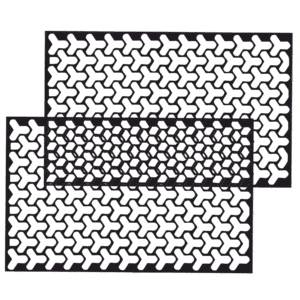 AVX-HCB-1 Set 2 folii autoadezive decupate pentru decorarea stopurilor auto, dimensiune 2 x 48 x 30cm, culoare Negru Mat, model HONEYCOMB TRIANGLE