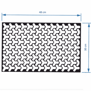 AVX-HCB-1 Set 2 folii autoadezive decupate pentru decorarea stopurilor auto, dimensiune 2 x 48 x 30cm, culoare Negru Mat, model HONEYCOMB TRIANGLE