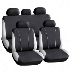 Set huse scaun auto ieftine, Universale 9 piese, model V-Style - GRI