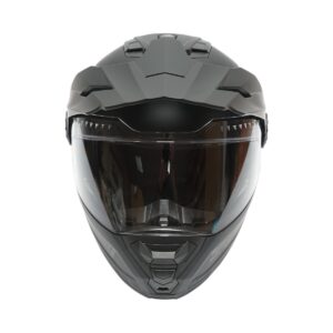 AVX-T020925-1 Casca motocross integrala negru mat cu viziera transparenta si ochelari de soare, marimea L, model LION