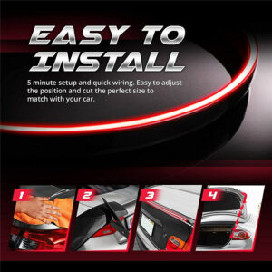 AVX-T160921-1 Eleron auto cu lampa stop frana suplimentara pentru autoturisme, 12V, 120cm, Negru