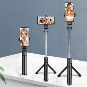 AVX-KX5688 Set 3in1, Selfie Stick cu Lampa LED si Trepied, conectare Bluetooth, alimentare USB
