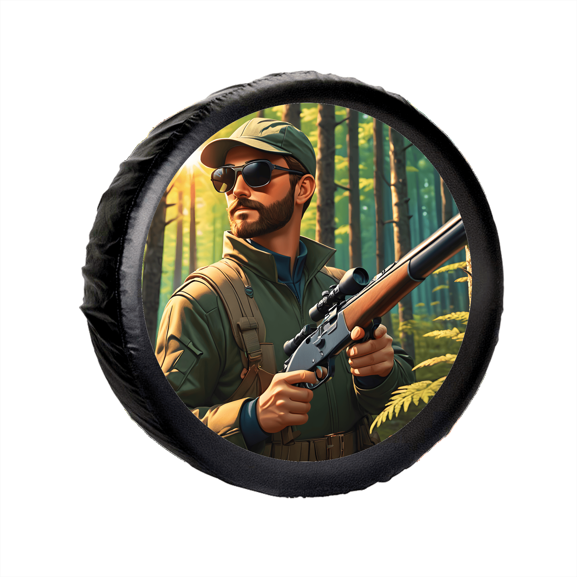 roata-rezerva20B.png AVX-RR20 Sticker Auto "Roata de Rezerva" rezistenta la intemperii si raze UV, diametru 55 cm, Cod: AVX-RR20