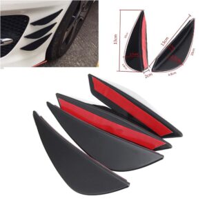 AVX-T220720-2 Set 4 buc. aripioare ornamentale bara tuning, culoare neagra