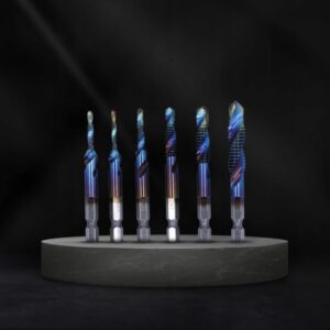 AVX-WT-DBS-2 Set Profesional cu 6 piese, gaurire + filet, M3 - M10, duritate inalta (Albastru)