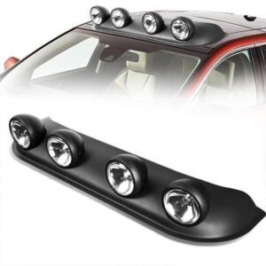 Ansamblu format din 4 proiectoare cu Led si Angel Eyes, montaj pe plafon sau capota, alimentare 12V, lungime 85cm, destinat vehiculelor Off-Road