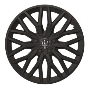 Set 4 capace roti VELAR Black Core, design Sportiv cu accente negre, ABS rezistent, Universal, pentru jante R16